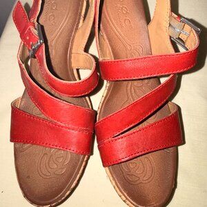 Red Leather BOC Sandals
